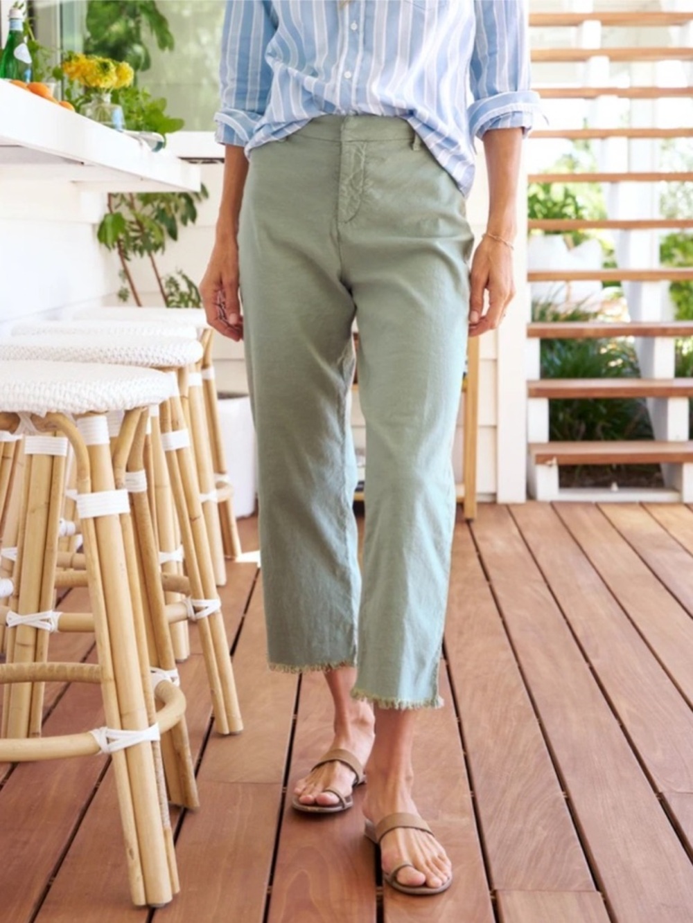 FRANK & EILEEN kinsale Linen Blend Pant Size 6 - Picture 3 of 14